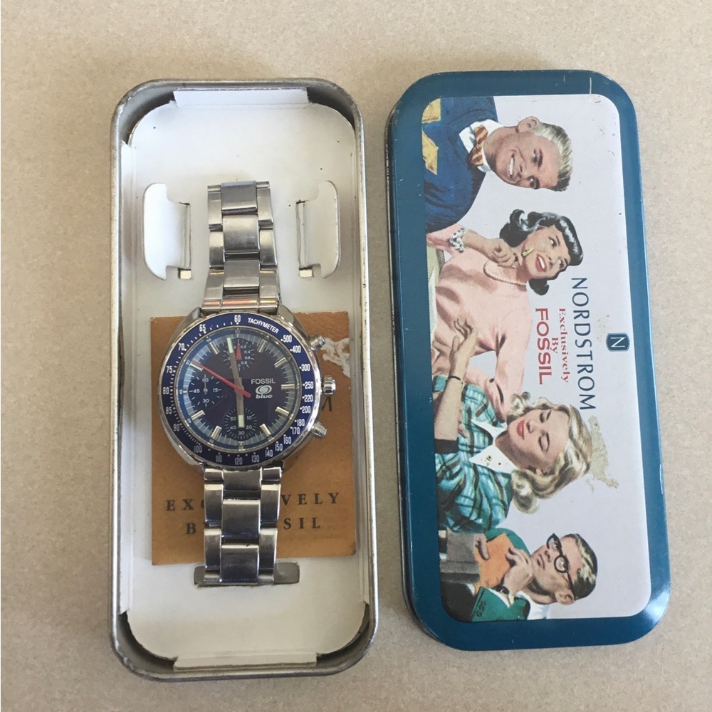 1996 RARE FOSSIL CHRONOGRAPH WATCH CH-2275 - Picture 3 of 4
